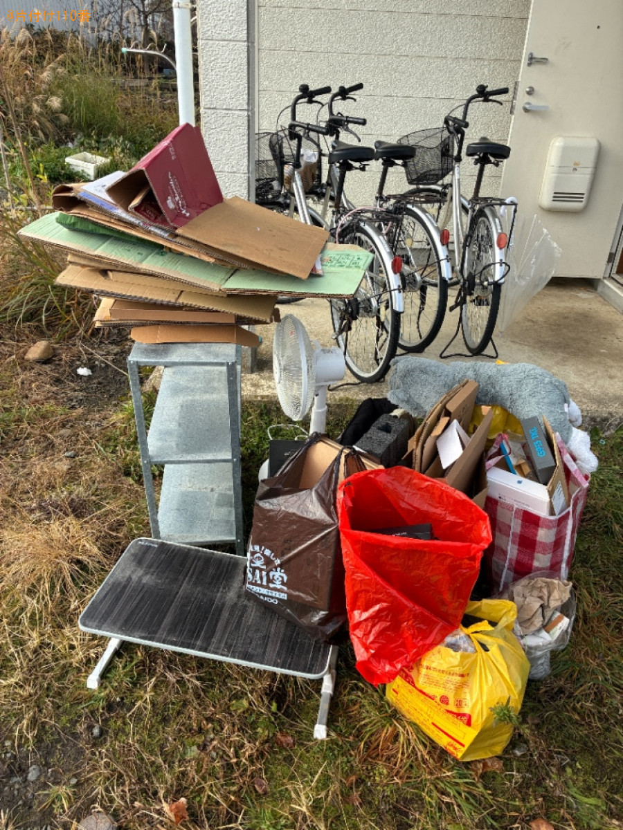 【北上市中野町】スピーカー、扇風機、段ボール、調理器具等の回収