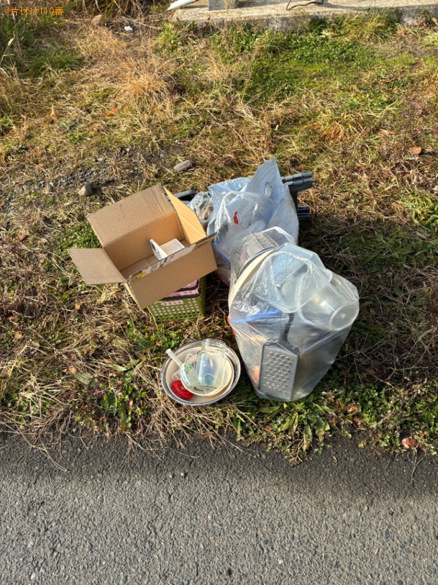 【北上市中野町】スピーカー、扇風機、段ボール、調理器具等の回収