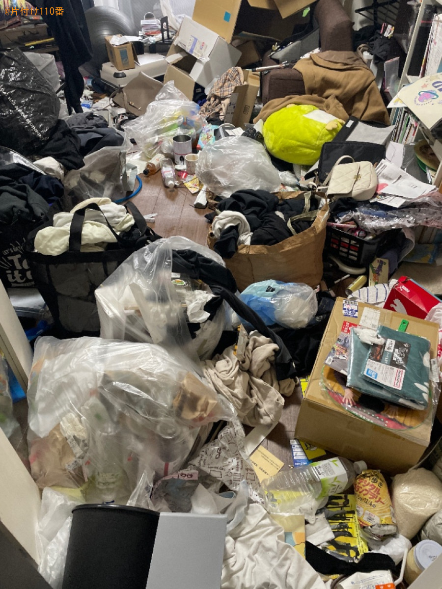 【京都市右京区】部屋の片付け作業と不用品の回収・処分ご依頼