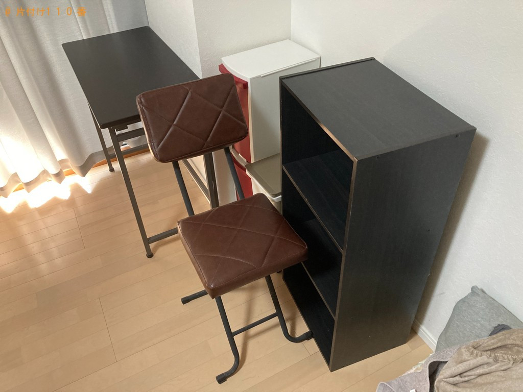 【霧島市】マットレス付きシングルベッド、本棚、プリンター等の回収