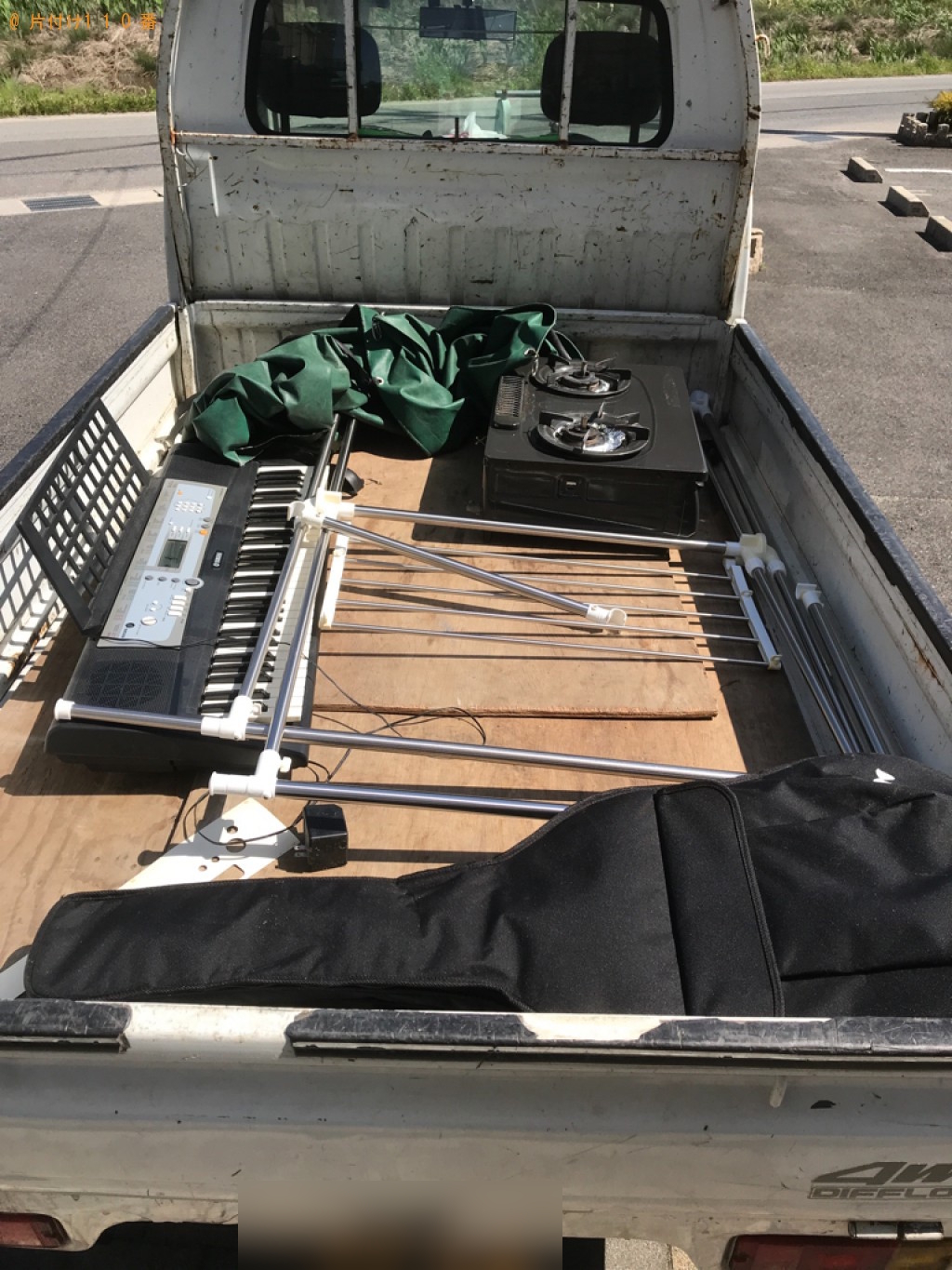 【松江市上東川津町】ガスコンロ、洗濯物干し、キーボード等の回収