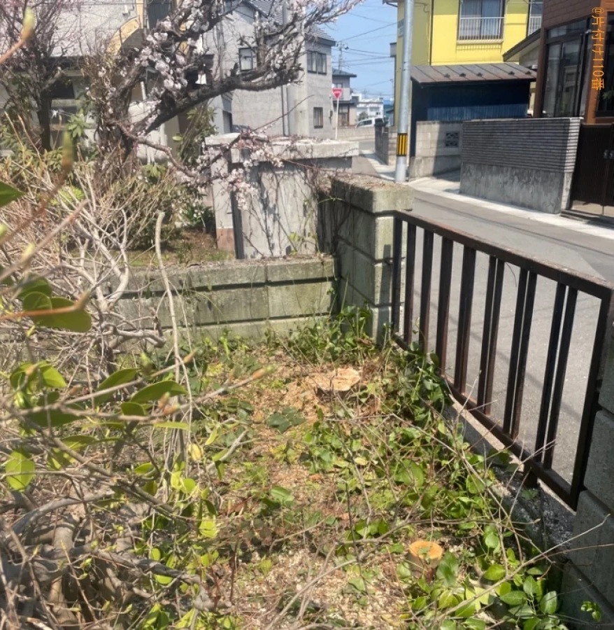 【青森市千富町】木の伐採作業と回収・処分ご依頼お客様の声