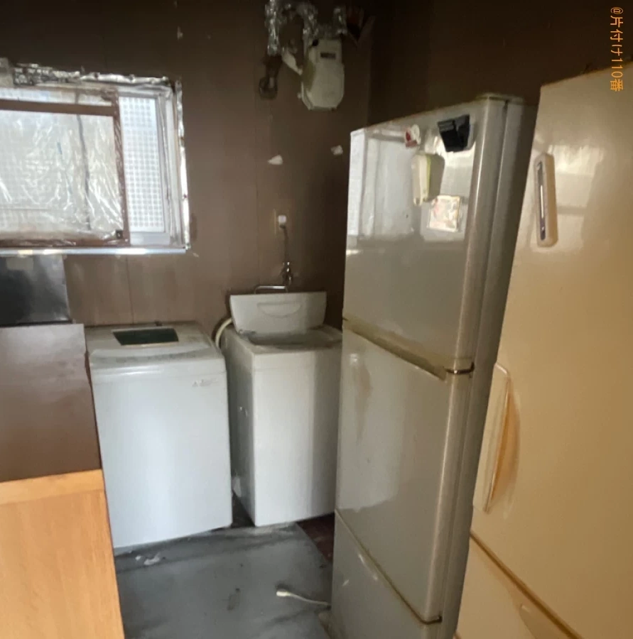 【青森市港町】冷蔵庫、洗濯機、タンス、食器棚、ヒーター等の回収