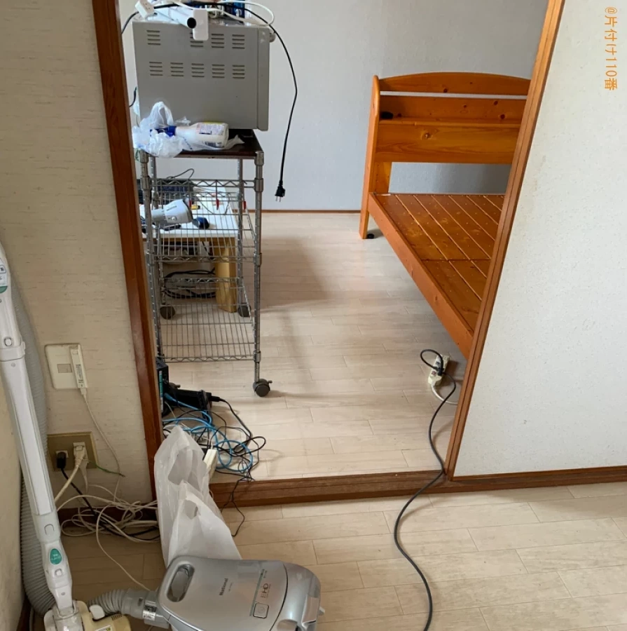 【鳥取市】マットレス付きシングルベッド、冷蔵庫、洗濯機等の回収