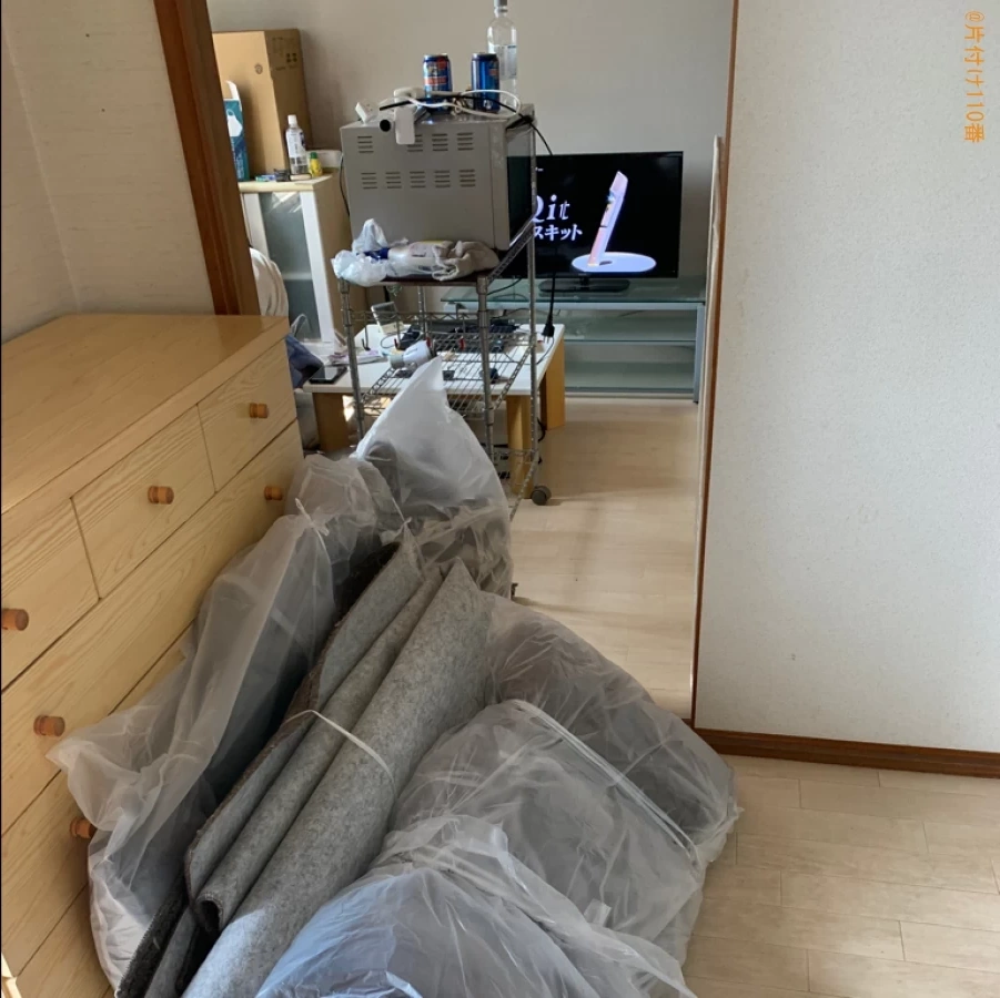 【鳥取市】マットレス付きシングルベッド、冷蔵庫、洗濯機等の回収