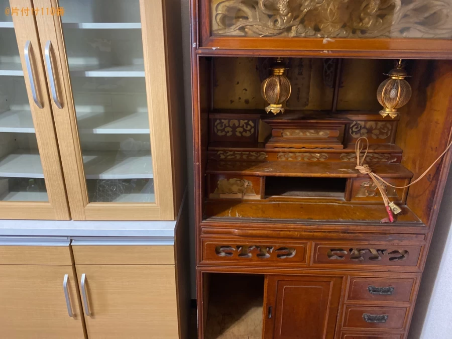 【東松山市新宿町】仏壇、折り畳みベッド、こたつ、食器棚等の回収