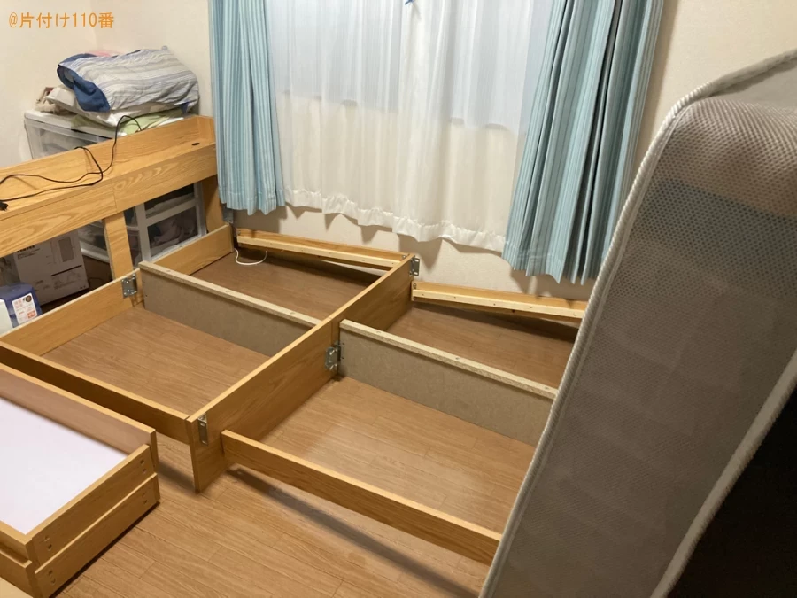 【鹿児島市】マットレス付きダブルベッドの回収・処分ご依頼