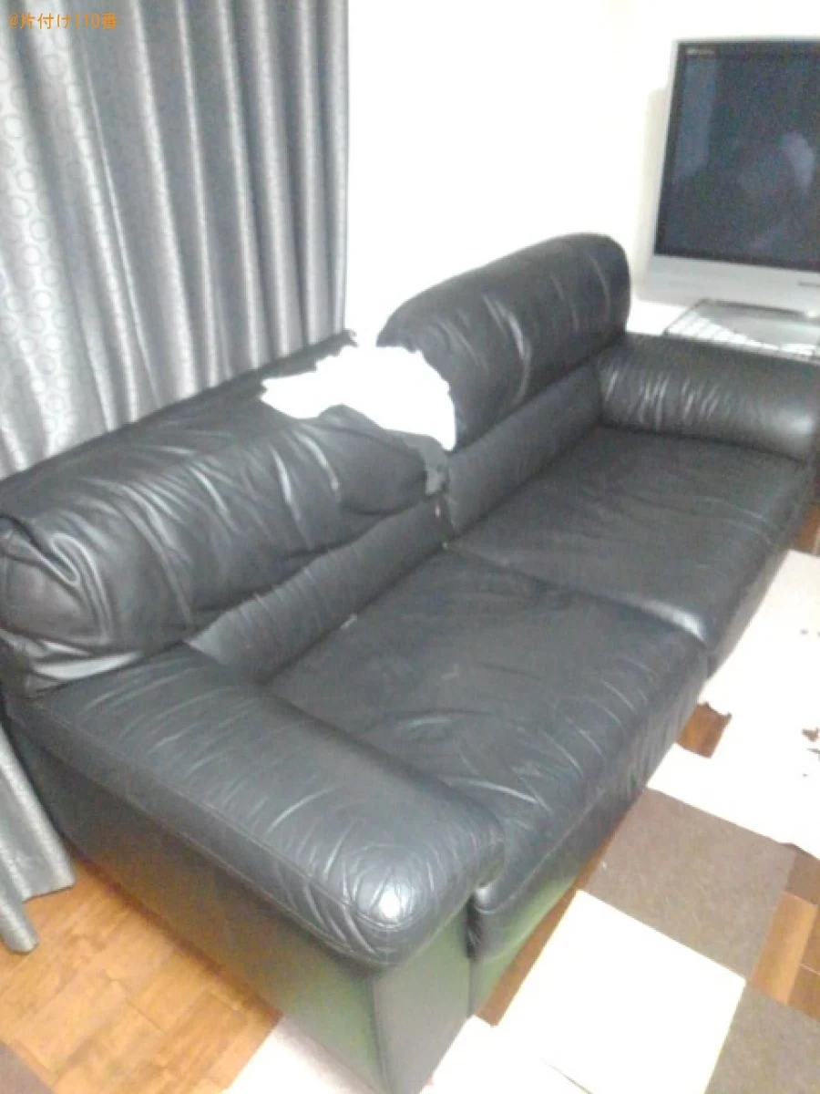 【富士宮市】三人掛けソファーの回収・処分ご依頼　お客様の声