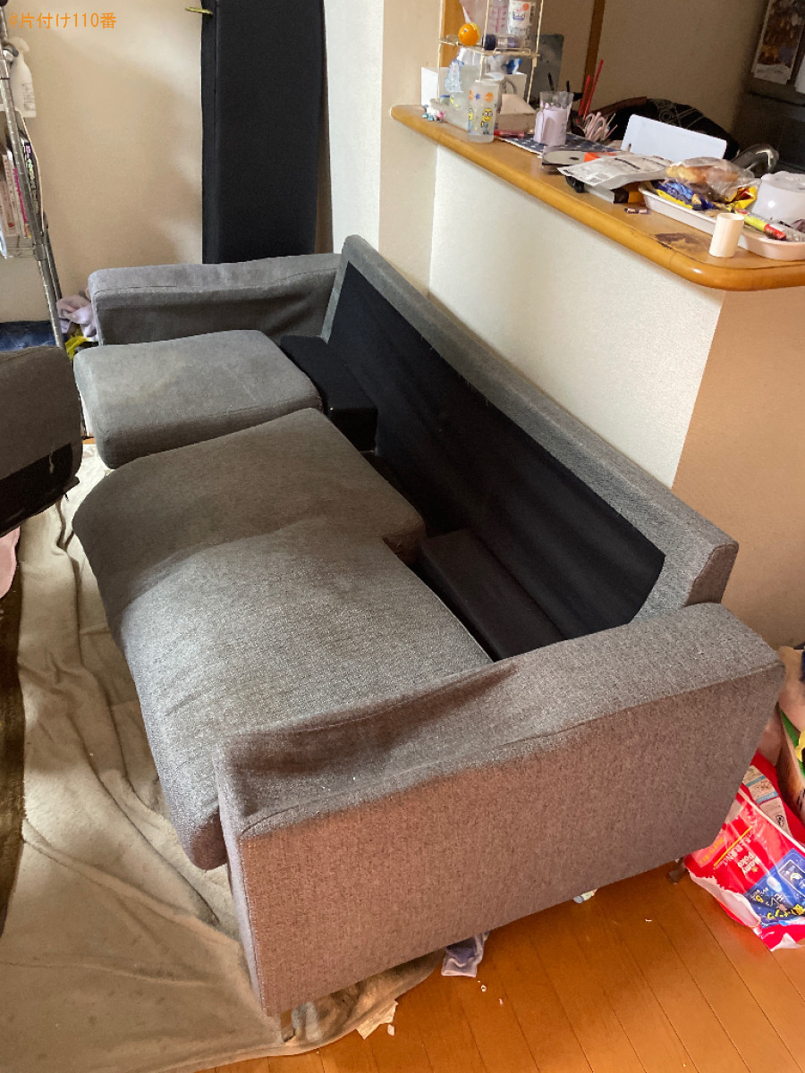 【蒲生郡日野町】三人掛けソファーの回収・処分ご依頼　お客様の声