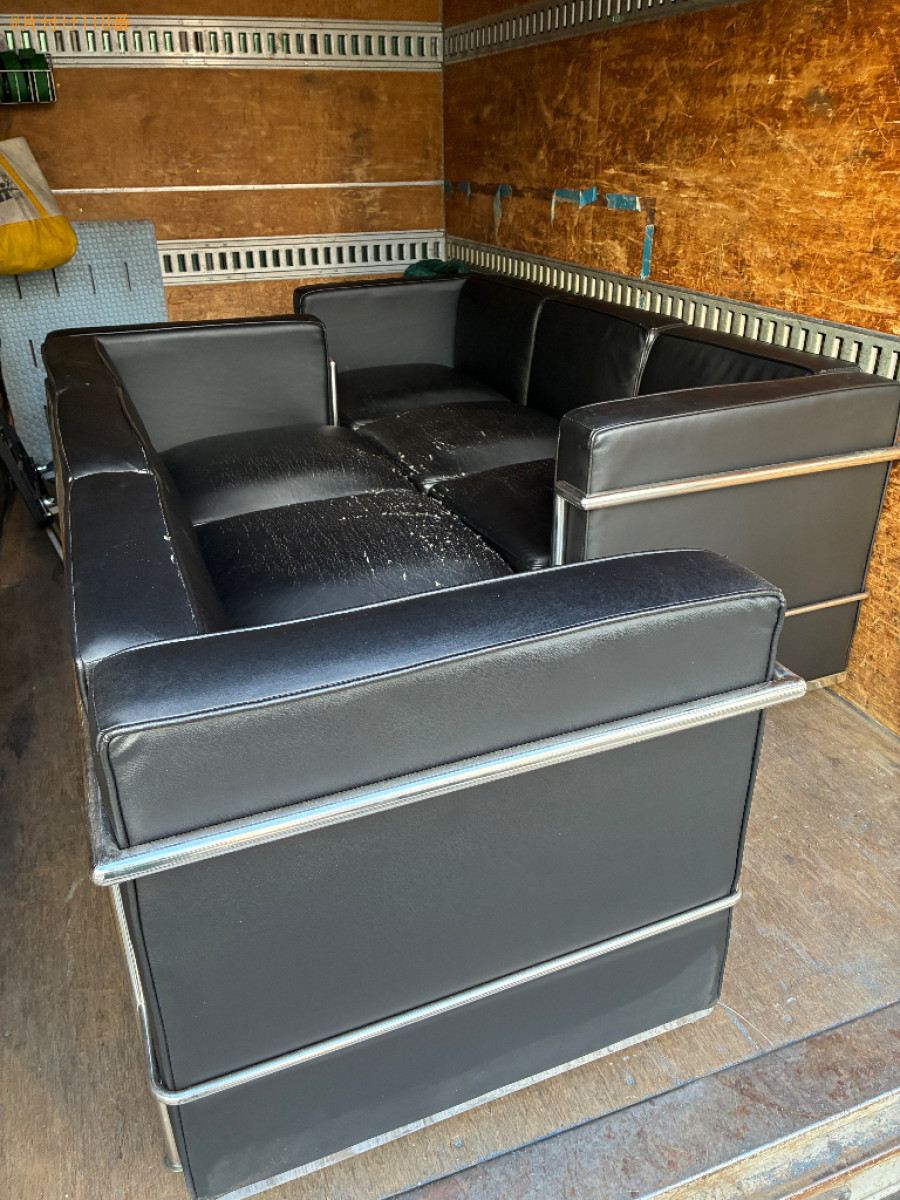 【中央区】三人掛けソファーの回収・処分ご依頼 お客様の声