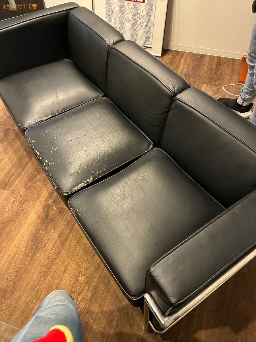 【中央区】三人掛けソファーの回収・処分ご依頼 お客様の声