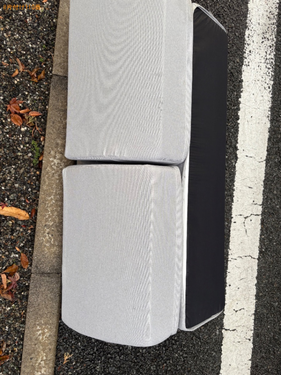 【笛吹市石和町】三人掛けソファーの回収・処分ご依頼　お客様の声