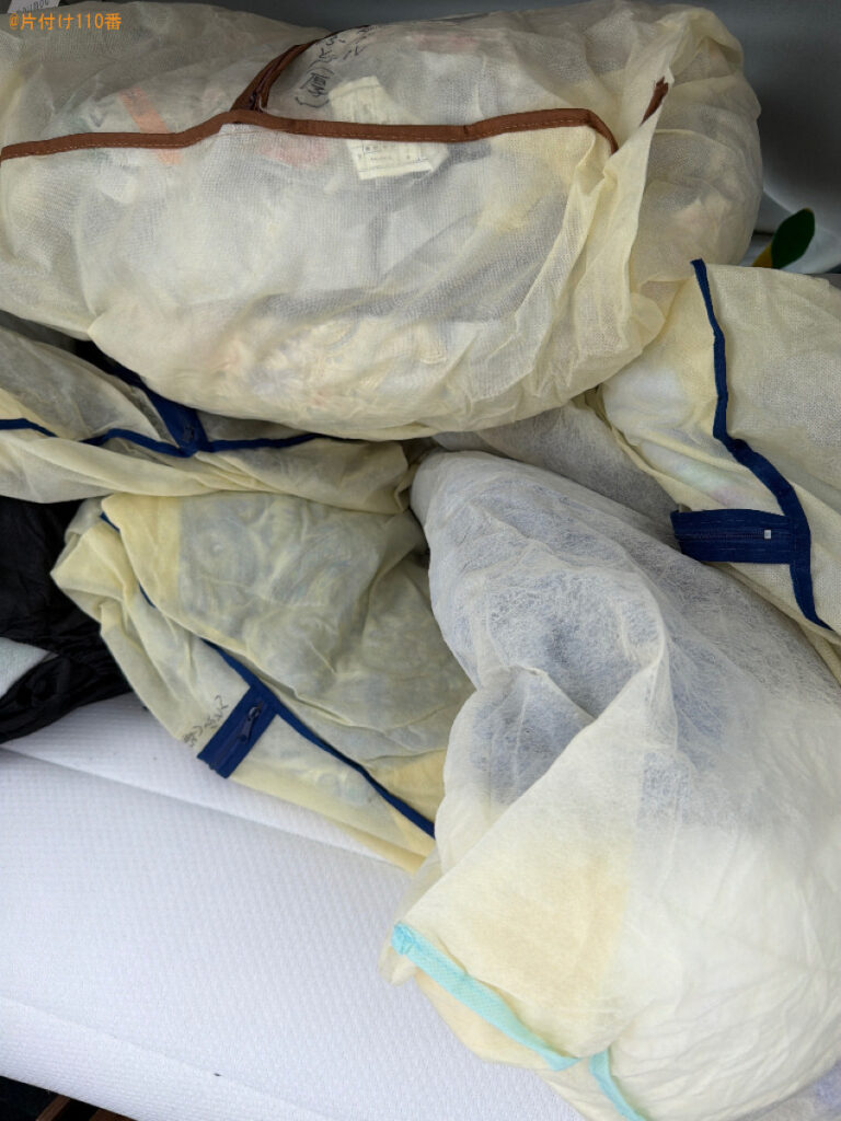 【青森市】マットレス付きシングルベッド、布団、ラックの回収・処分