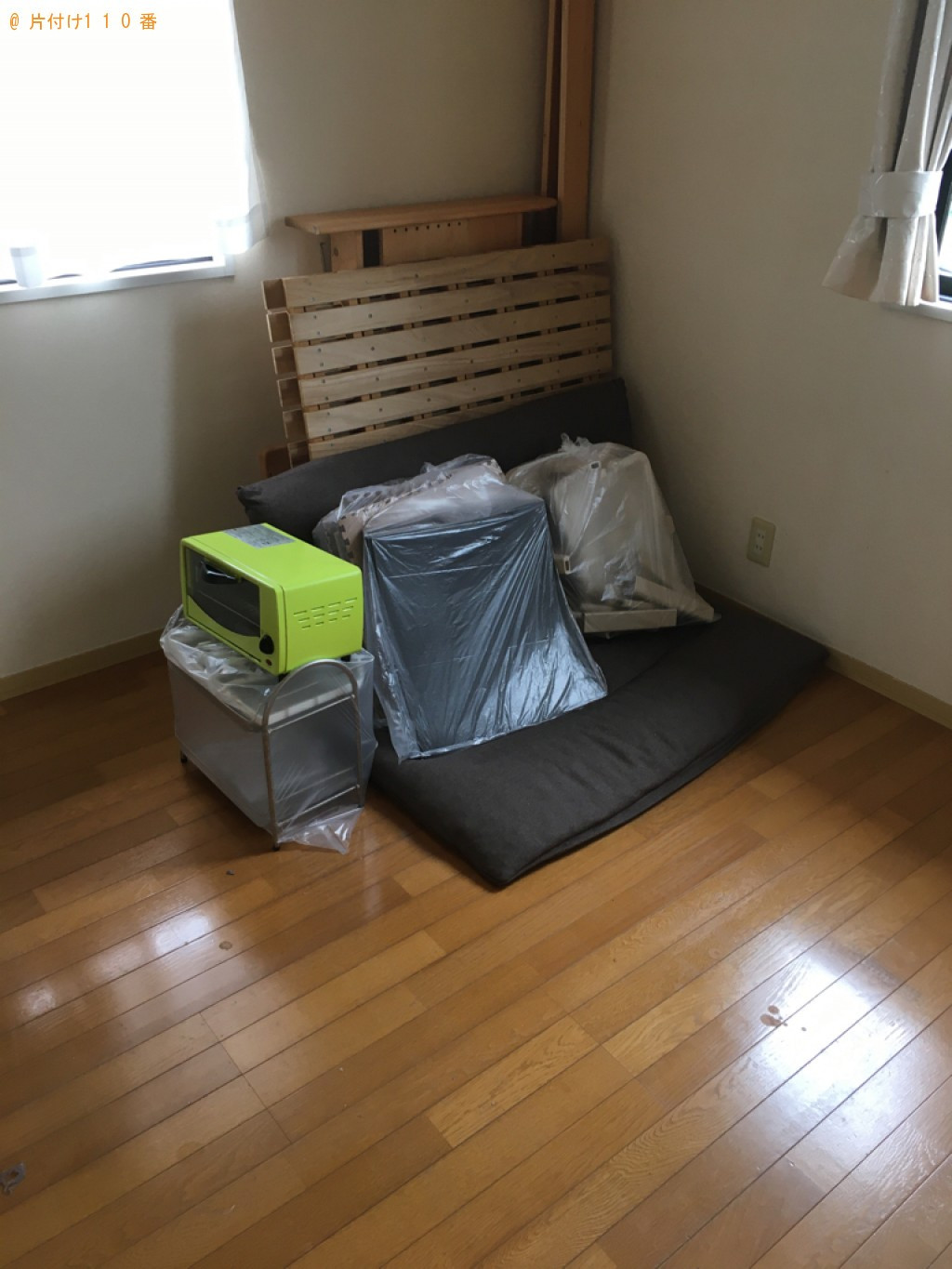 【姶良市永池町】鏡台、ラック、トースター、シングルベッド等の回収