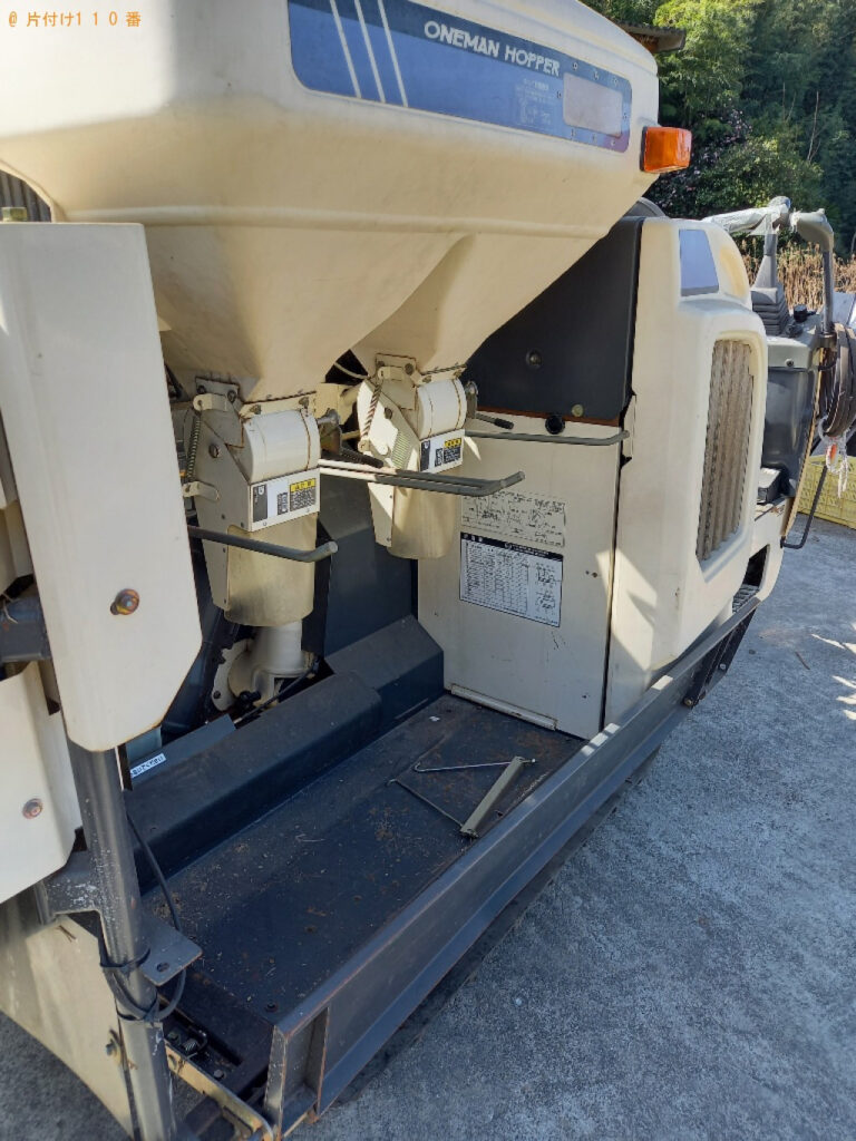 【坂出市青海町】コンバイン、田植え機、米の乾燥機等の回収・処分