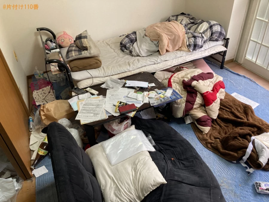 【薩摩川内市東大小路町】マットレス付きシングルベッド、冷蔵庫等の回収