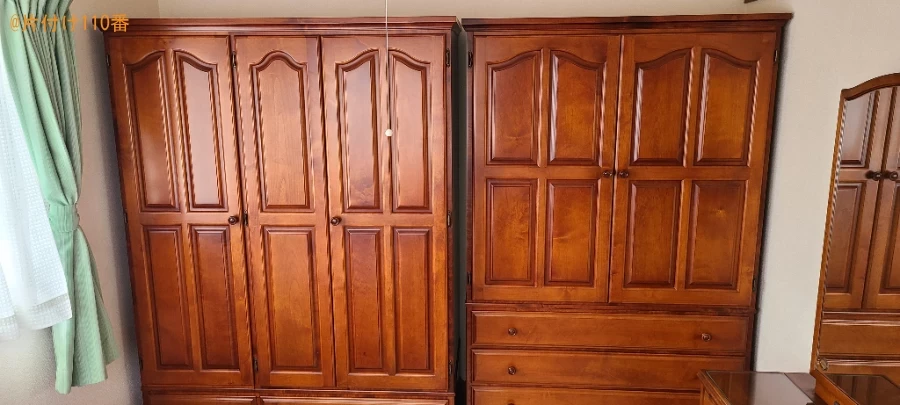 【下関市綾羅木南町】食器棚、鏡台、婚礼タンスの回収・処分ご依頼