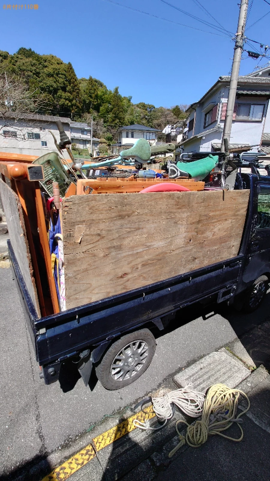 【生駒市有里町】ロフトベッド、自転車、ハンガーラック等の回収