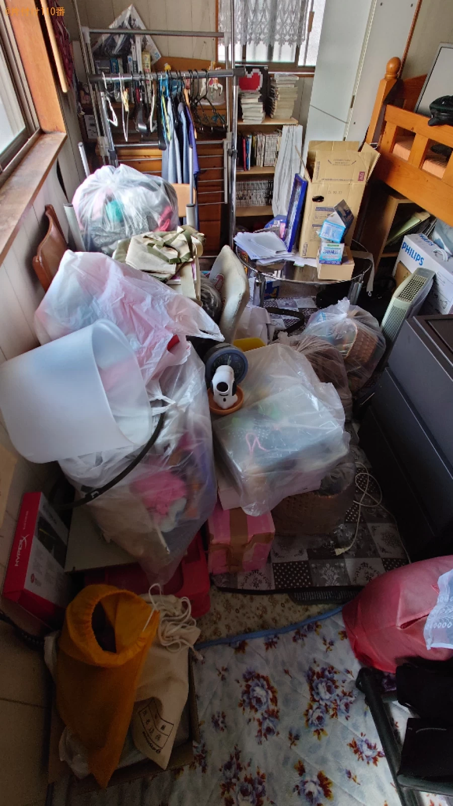 【生駒市有里町】ロフトベッド、自転車、ハンガーラック等の回収