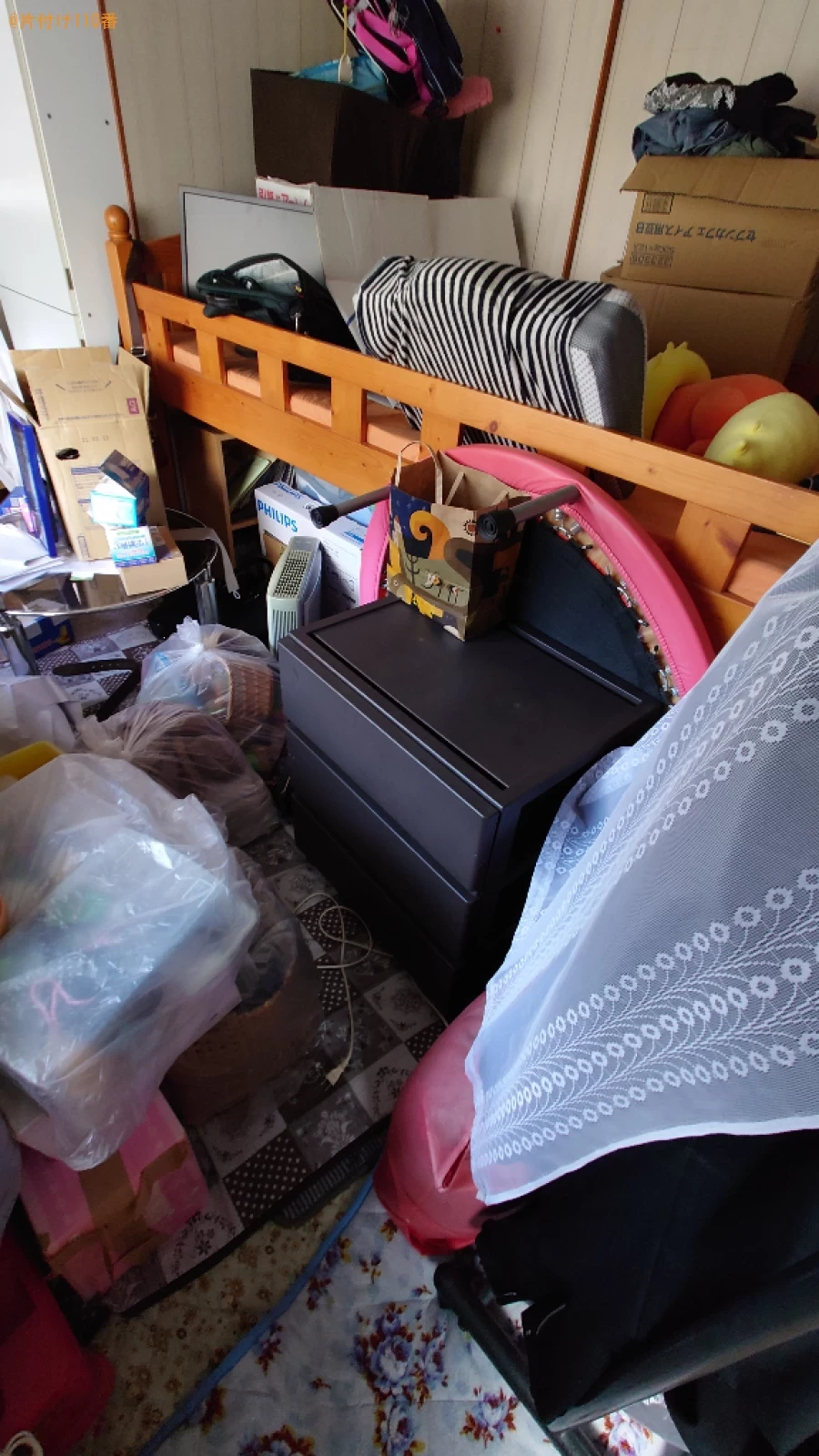 【生駒市有里町】ロフトベッド、自転車、ハンガーラック等の回収