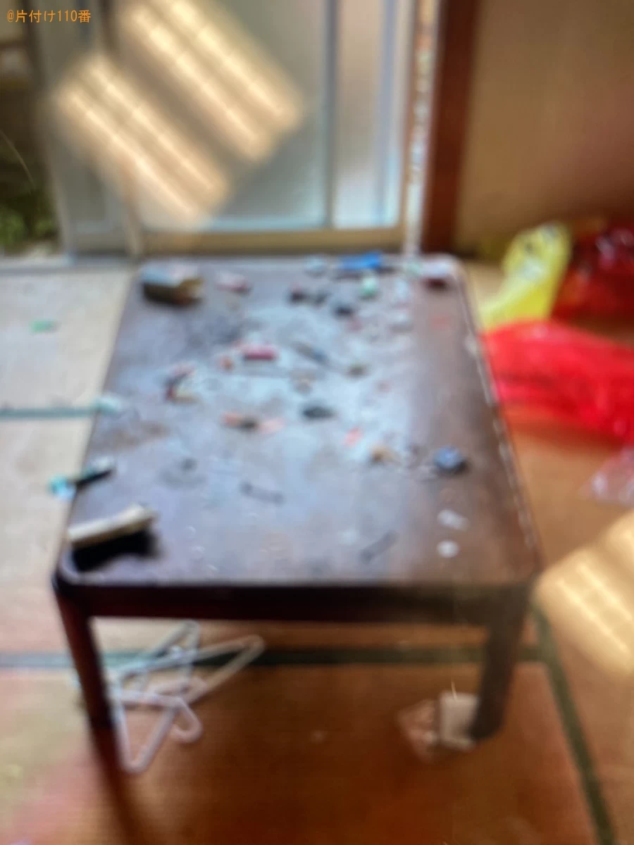 【姶良市加治木町】テーブル、冷蔵庫、一般ごみ等の回収と簡易清掃