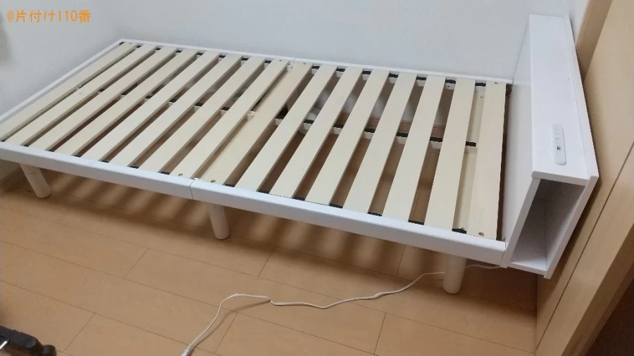 【福山市東川口町】冷蔵庫、テレビ、洗濯機、シングルベッドの回収