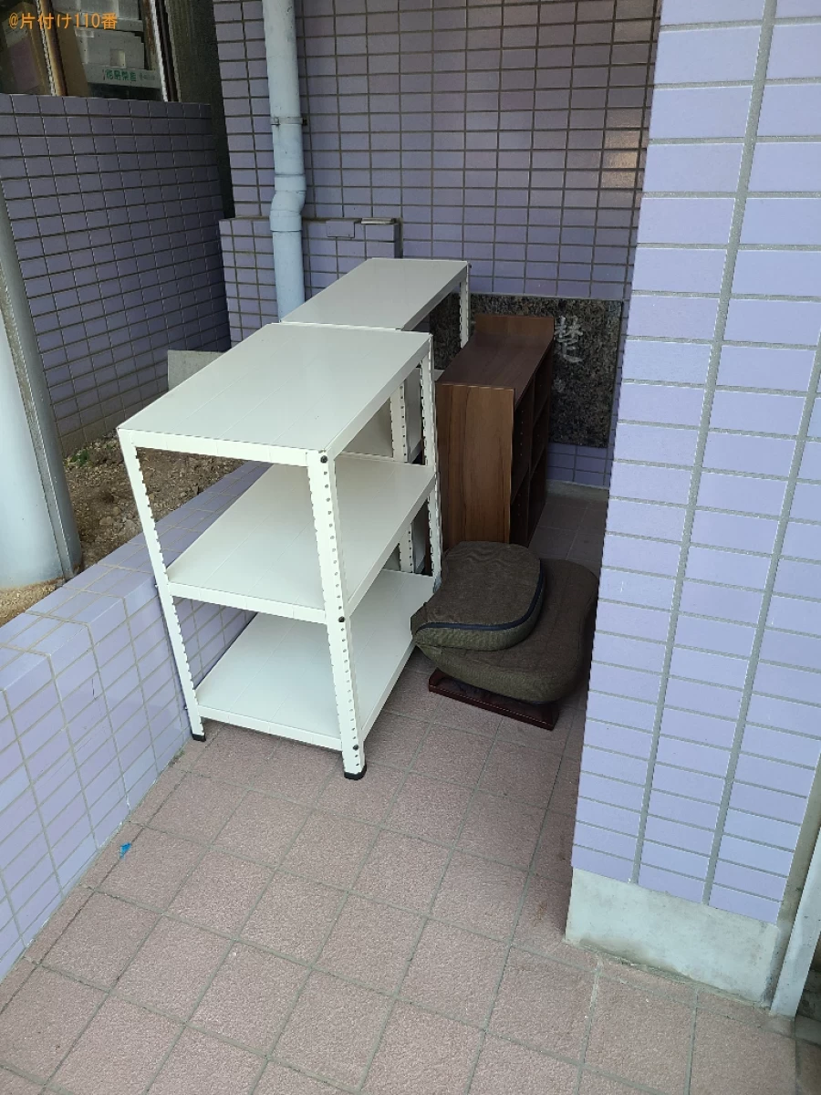 【小松島市松島町】PCモニタ、二人用テーブル、椅子、棚等の回収