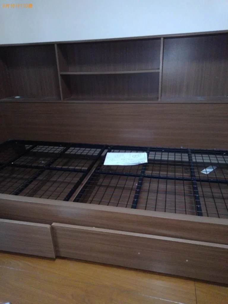 【富士市新橋町】マットレス付きシングルベッドの回収・処分ご依頼