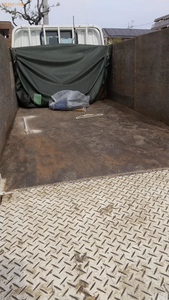 【福山市草戸町】マットレス付きシングルベッド、こたつの回収・処分