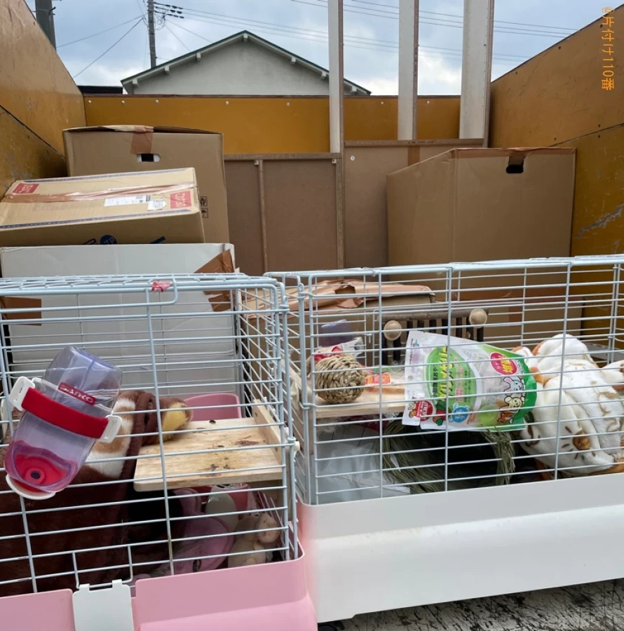 【青森市】荷物(漫画本の入ったダンボール、ゲージ、棚)の運搬作業