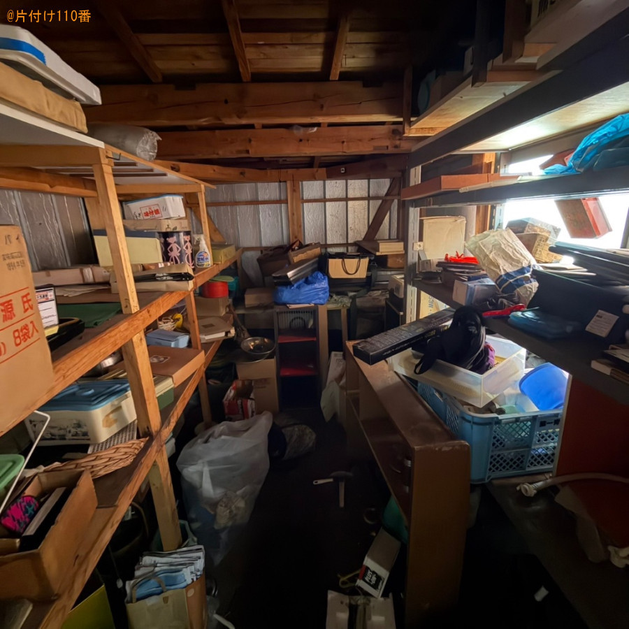 【上北郡野辺地町】マットレス付きダブルベッド、ラック、傘等の回収