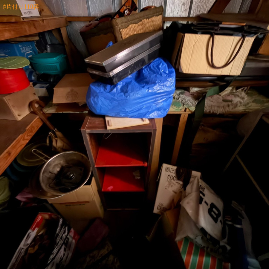 【上北郡野辺地町】マットレス付きダブルベッド、ラック、傘等の回収