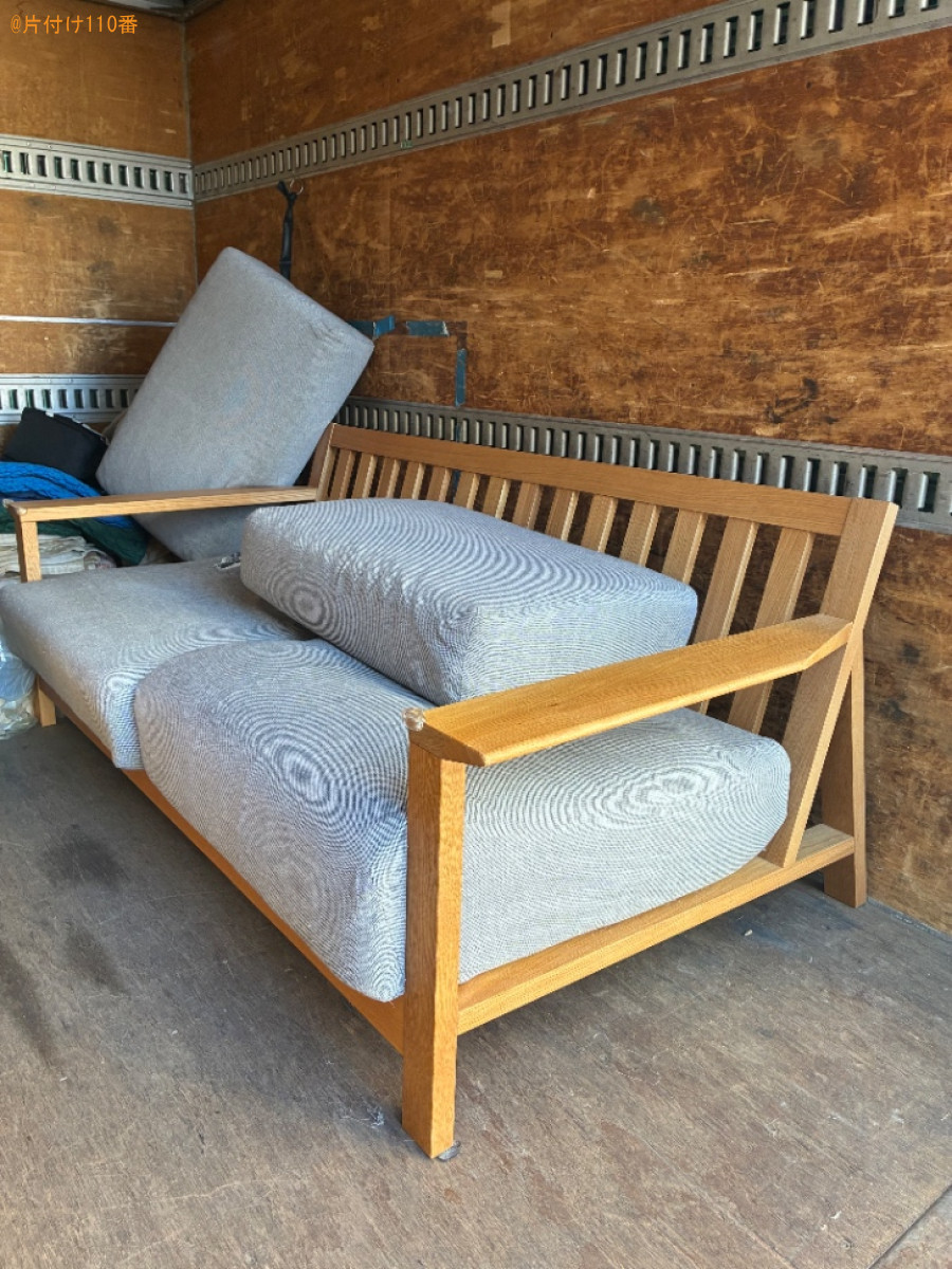 【港区】三人掛けソファーの回収・処分ご依頼　お客様の声