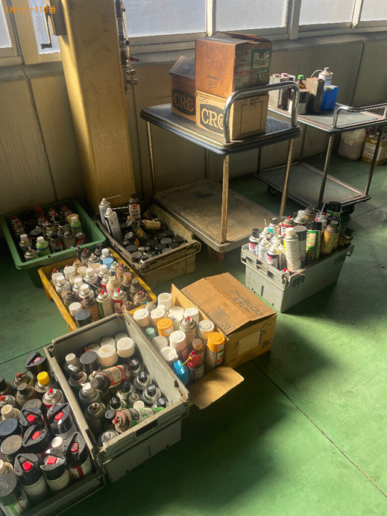 【浜松市浜名区】中身の残ったスプレー缶の回収・処分ご依頼