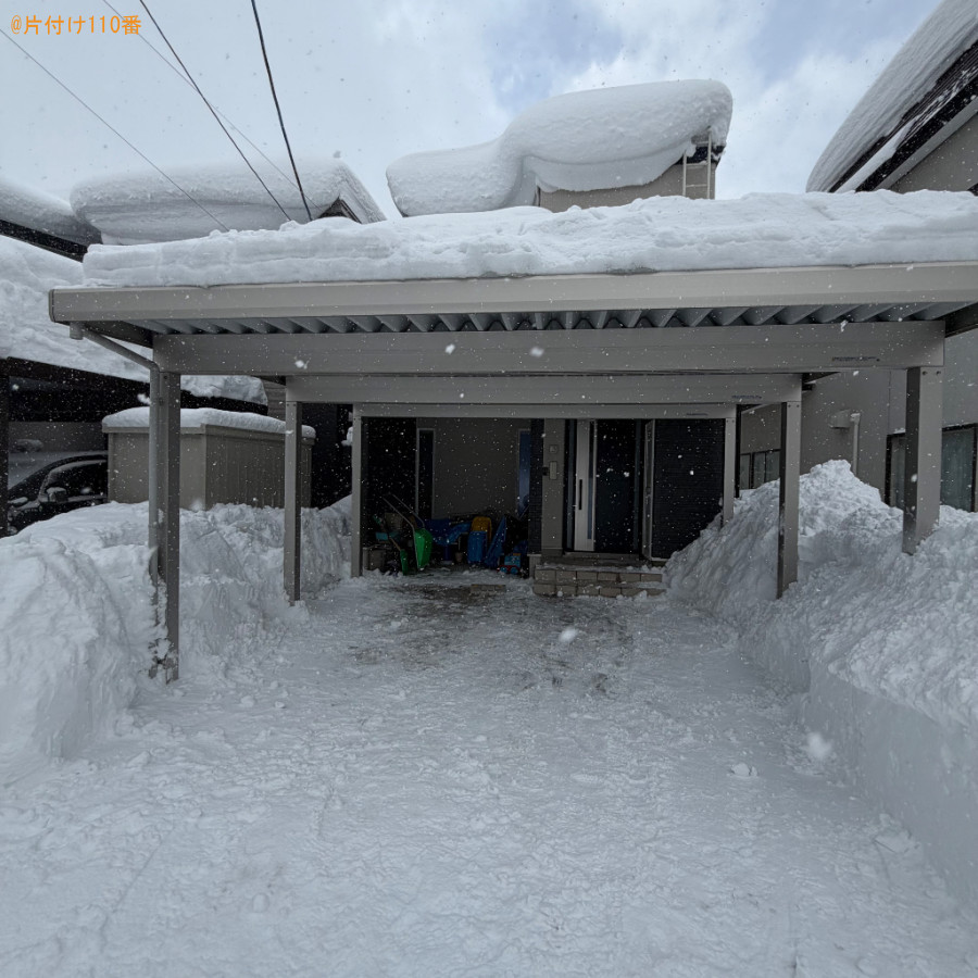 【青森市茶屋町】カーポートの雪下ろし作業ご依頼 お客様の声