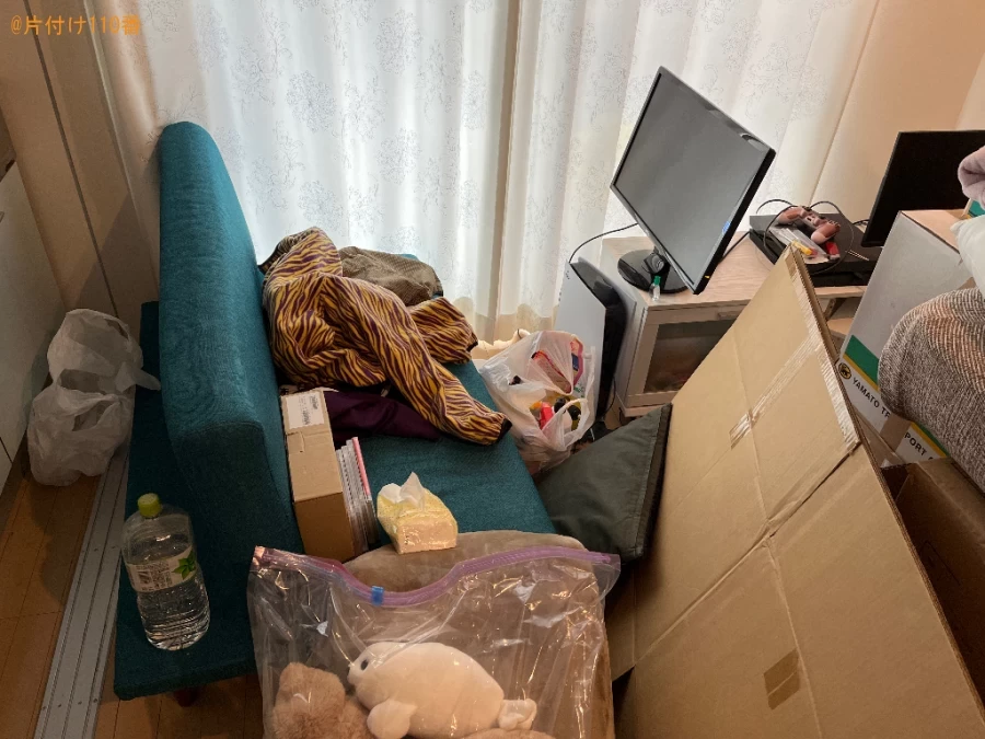 【三島市文教町】マットレス付きシングルベッド、ソファー等の回収