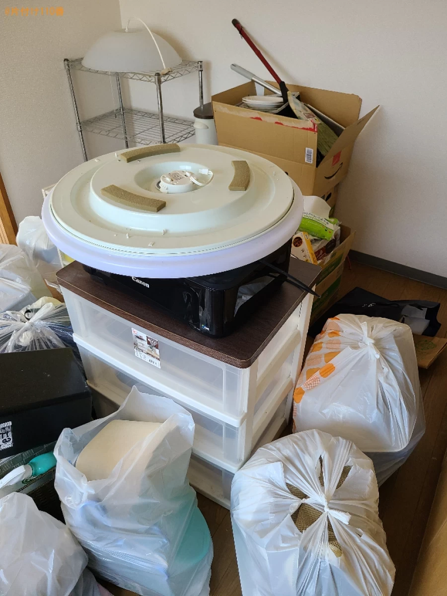 【香美市土佐山田町】冷蔵庫、洗濯機、スチールラック、お皿等の回収