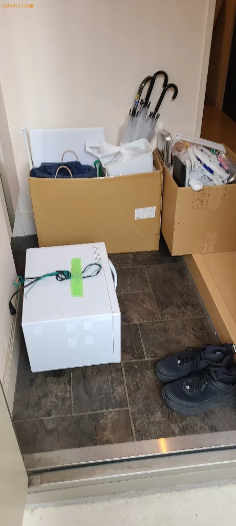 【下関市秋根西町】シングルベッドマットレス、電子レンジ等の回収