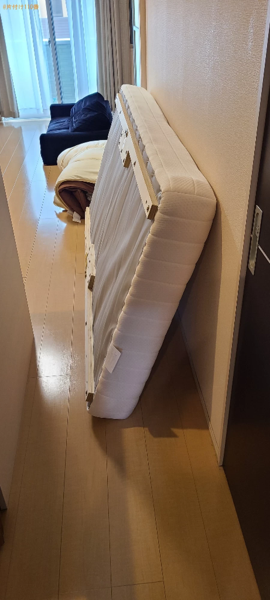 【下関市秋根西町】シングルベッドマットレス、電子レンジ等の回収