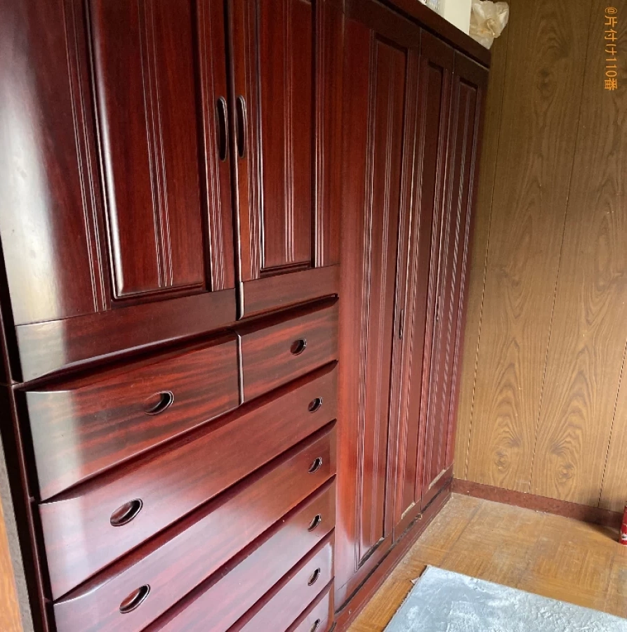 【岡山市中区】タンス、冷蔵庫、テーブル、布団、ガスコンロ等の回収