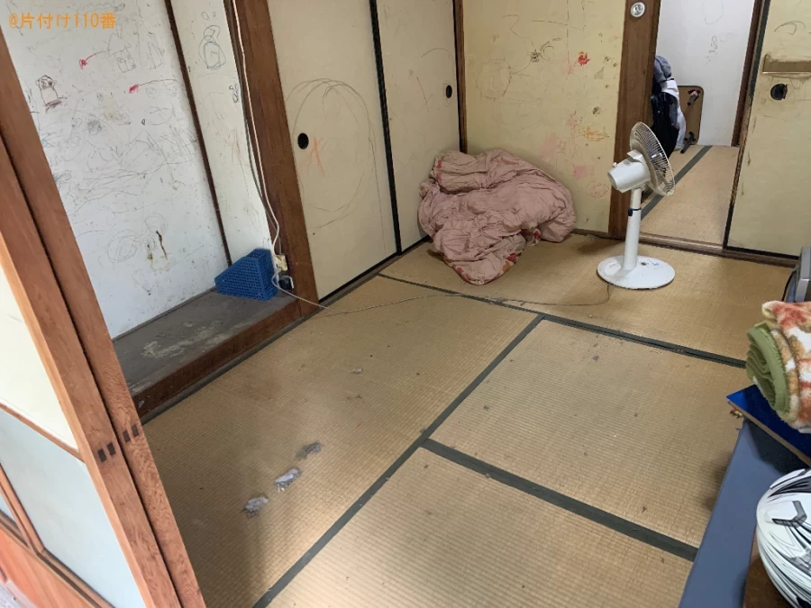 【大野城市】ダブルベッド、三人掛けソファー、ベビー用品等の回収