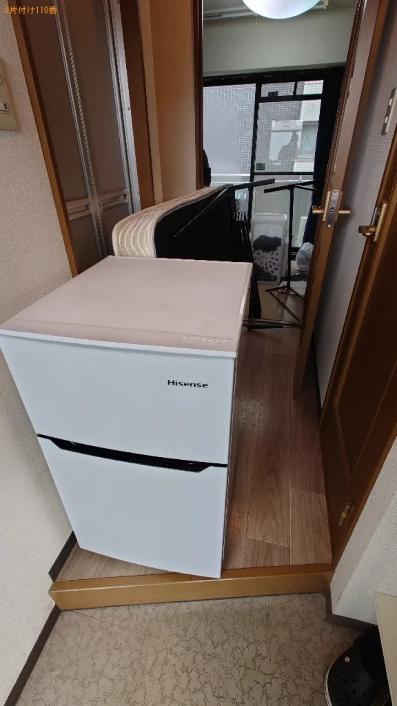 【奈良市西大寺小坊町】シングルベッド、冷蔵庫、洗濯機等の回収