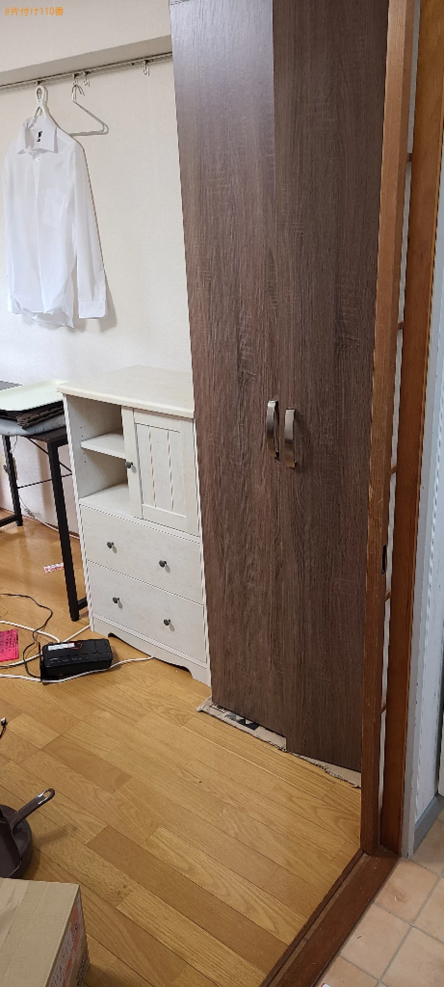 【下関市生野町】レンジ台、クローゼット、折り畳みベッド等の回収