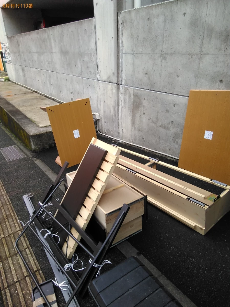 【長崎市馬町】マットレス付きシングルベッドの回収・処分ご依頼