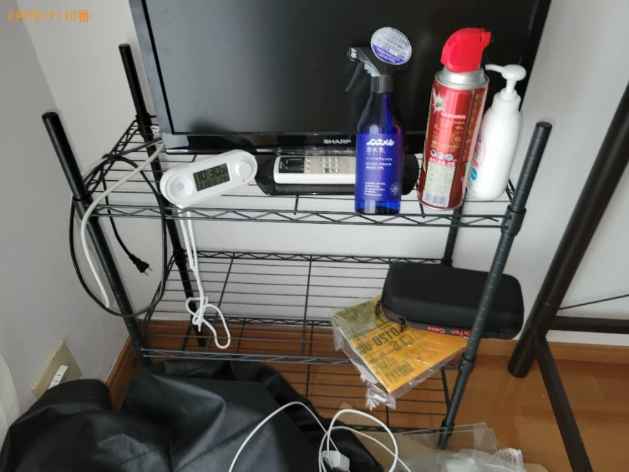 【岡山市北区】スチールラック、ロフトベッド、ローテーブルの回収