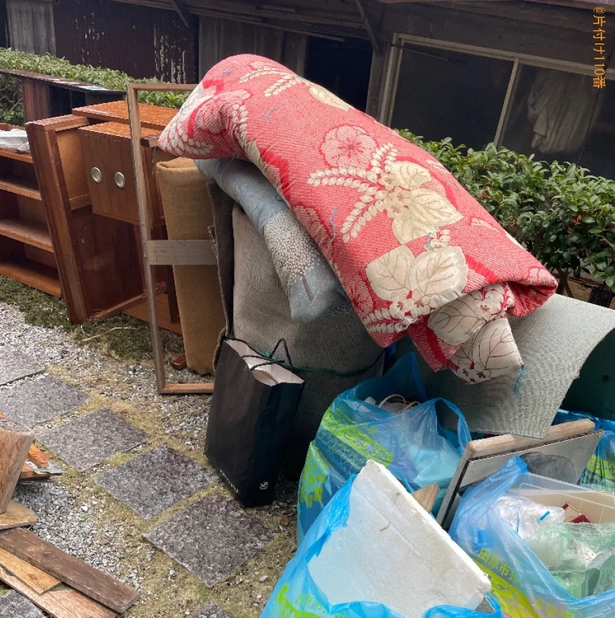 【田原市野田町】マットレス付きシングルベッド、学習机等の回収