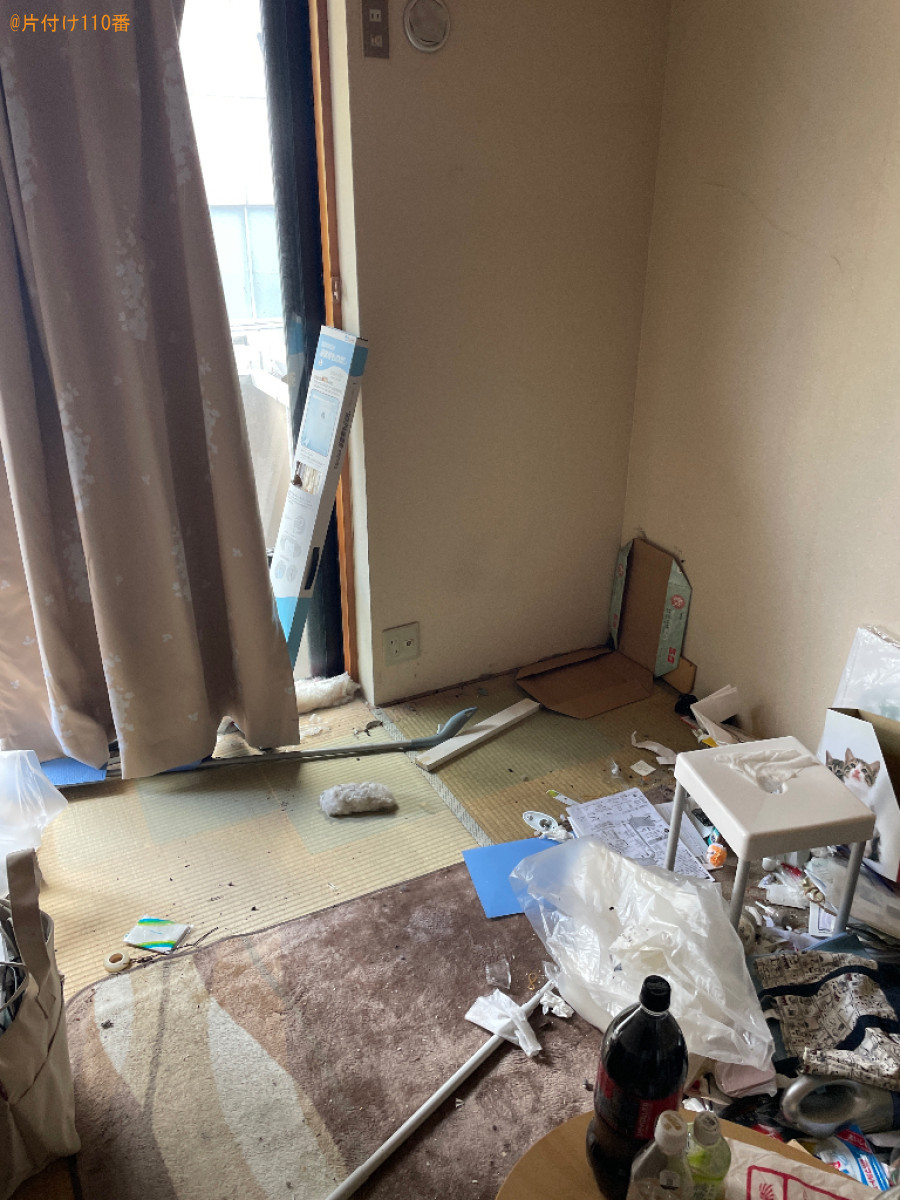 【宇治市開町】テレビボード、プリンター、椅子、収納ケース等の回収