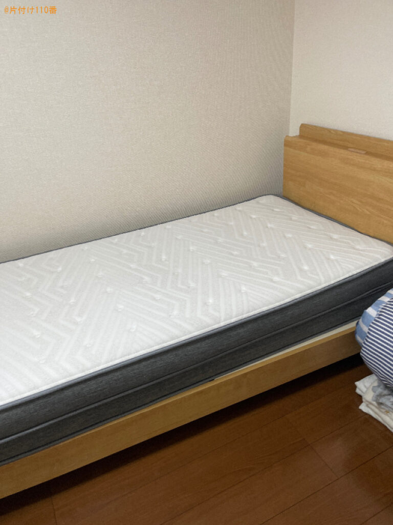 【佐賀市】マットレス付きシングルベッド、折り畳みベッド等の回収