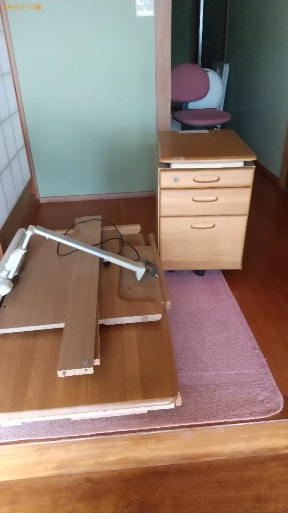 【福山市金江町】学習机、椅子の回収・処分ご依頼　お客様の声