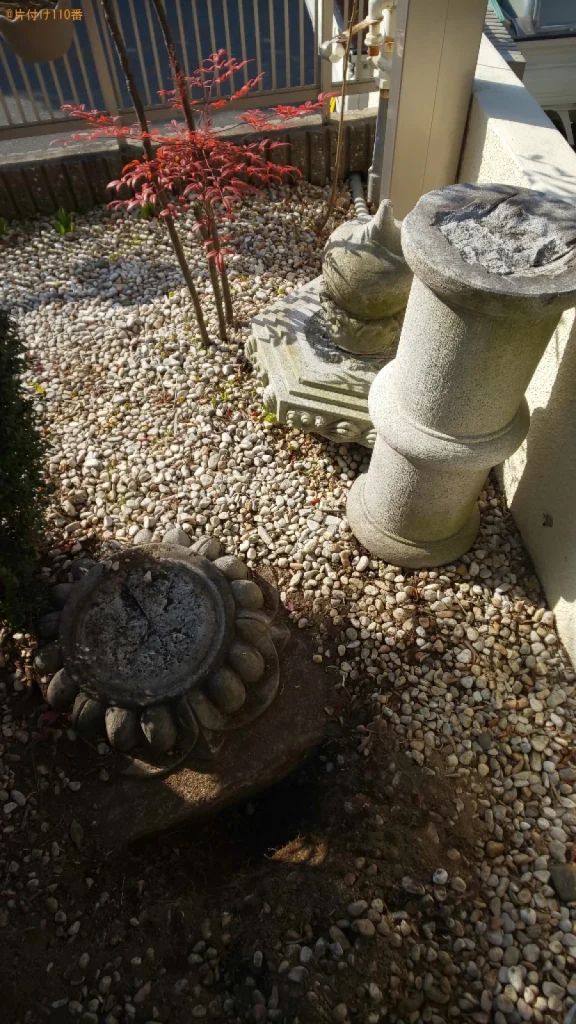 【枚方市】灯篭、ブロックの回収・処分ご依頼　お客様の声